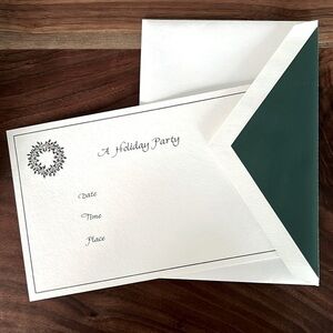 Crane’s A Holiday Party Invitations set of 10 new open box